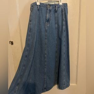 Zara Denim Maxi Skirt
